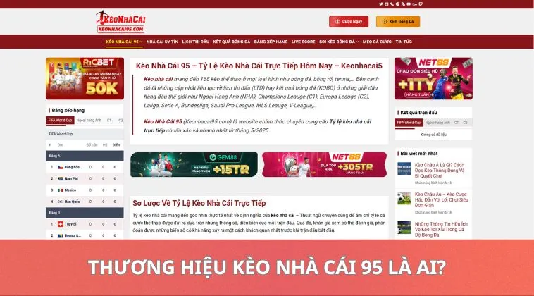 Kèo Nhà Cái 95 Instameme.co - Tỷ Lệ Kèo Nhà Cái Trực Tiếp Hôm Nay - Keonhacai5 1 Thương hiệu kèo nhà cái 95 là ai?